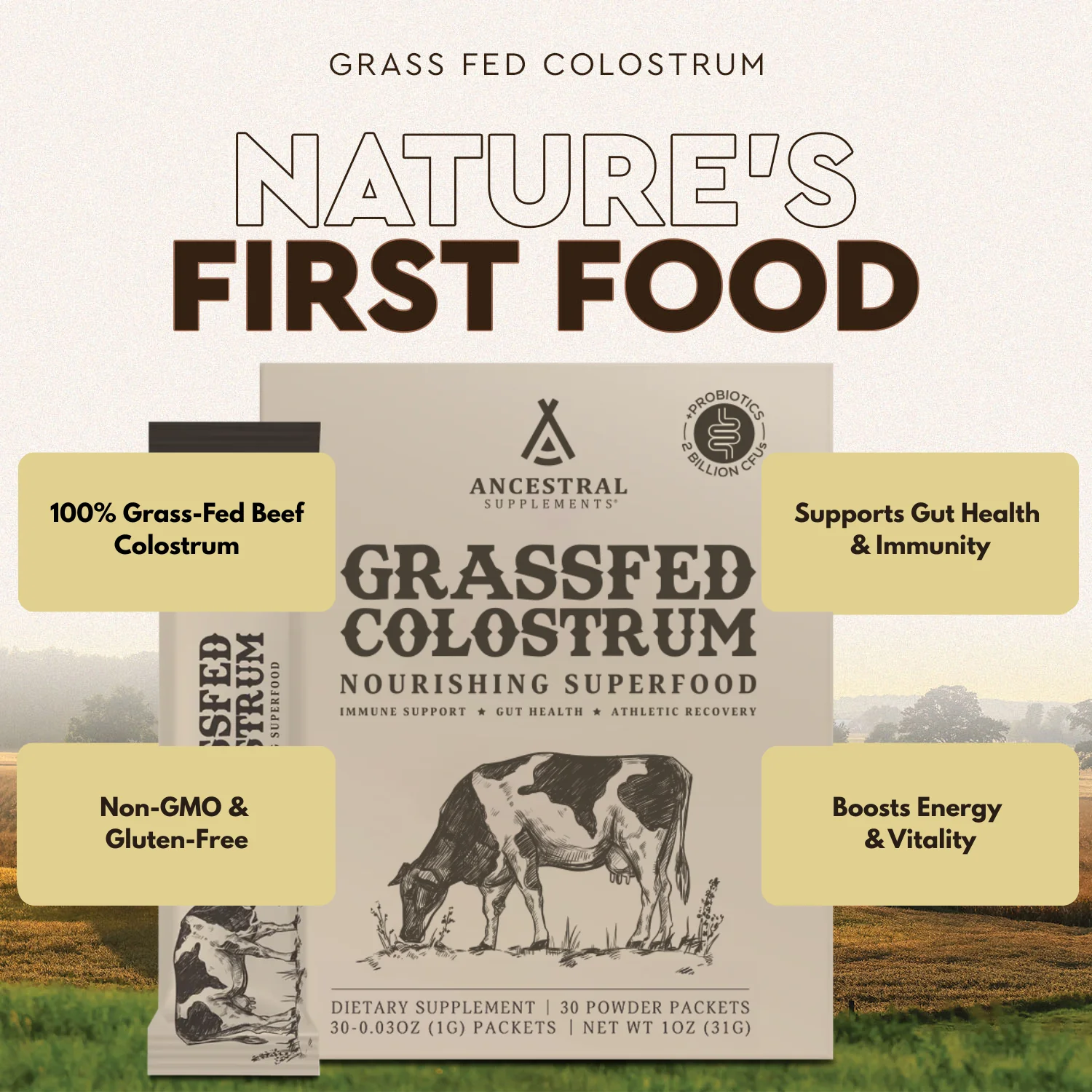 Grass Fed Beef Colostrum Stick Packs - Image 4