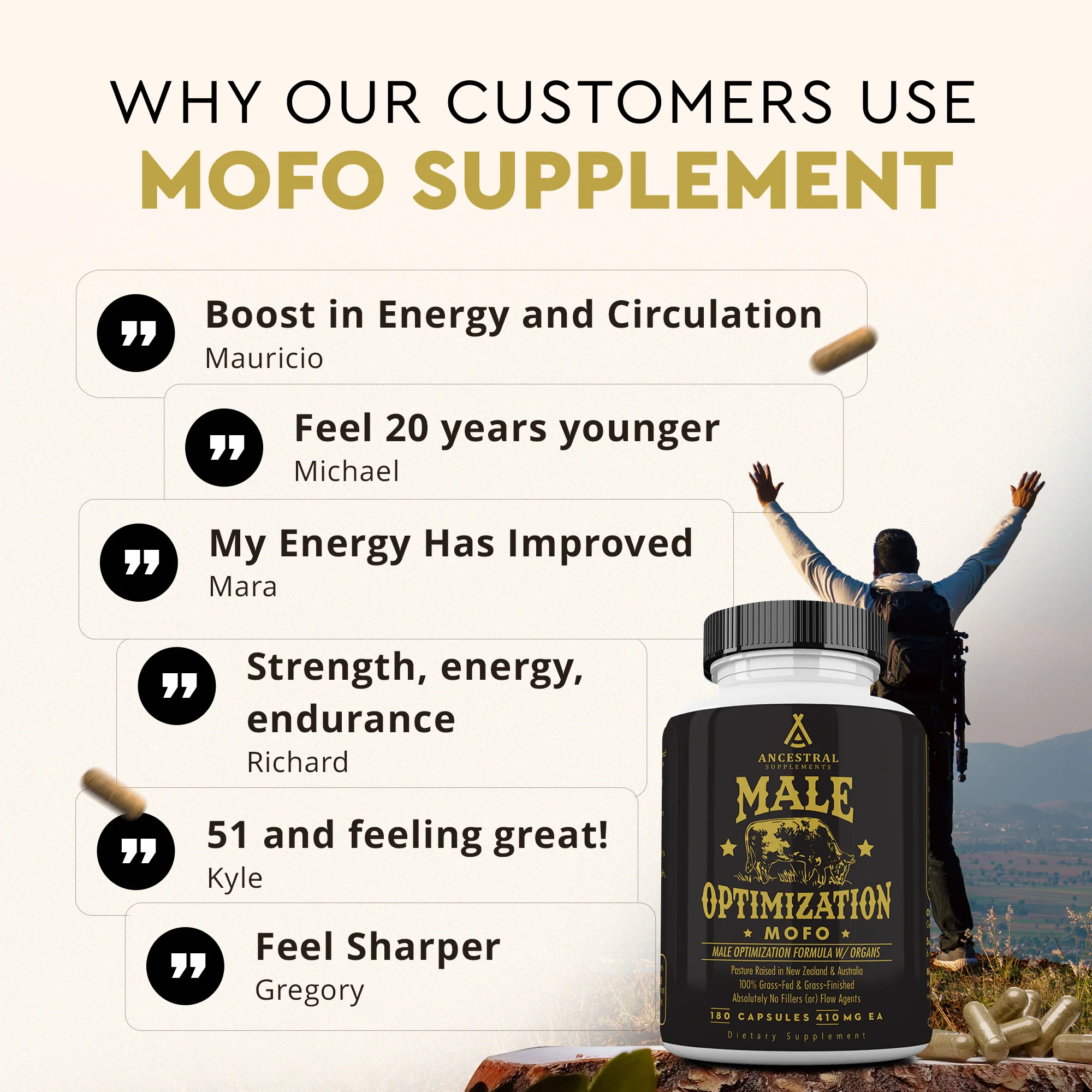 MOFO: Male Optimization Formula with Grass Fed Beef Organs 3-Pack - Image 7
